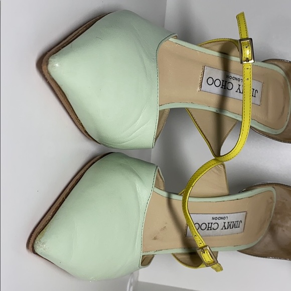 Jimmy Choo Typhoon Key Lime Lemon and Pebble Pump - Picture 6 of 8